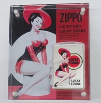 Rare Japanese Issue Lucky  Strike Pin Up Girl ZIPPO LIGHTER  In Plexi Display - £94.10 GBP