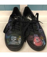 Vans custom painted sneakers skulls ouija black men&#39;s size 4.5 women&#39;s 6 - £70.44 GBP