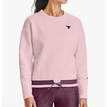 Under Armour Womens Crop Sweatshirt Top Size Medium Pink Drawstring Waist - €27,15 EUR