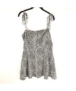 Princess Polly Mini Dress A Line Leopard Print Tie Straps Beige Size 8 - £19.01 GBP