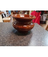 Antique Planter Spittoon Brown Glazed Finish Grape Motif 7.5" - $637.12 MXN Antique Planter Spittoon Brown Glazed Finish Grape Motif 7.5" - $637.12 MXN