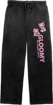Gloomy Bear Two Bears Title Men&#39;s Black Drawstring Sleep Pajama Pants - $21.45