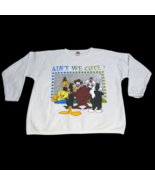 Vintage Looney Tunes Sz Large XL &quot;Ain&#39;t We Cute&quot; Shirt 90s Taz Daffy Twe... - $41.86 CAD