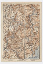 1906 Original Antique Map Of Vicinity Of Monmouth Ross Chepstow / Wales - £18.77 GBP