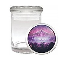 Purple Sorceress Magic Battle Em1 Medical Glass Stash Jar 3&#39;&#39; X 2&#39;&#39; Herb And Spi - £6.28 GBP