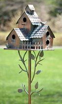 Large Copper Colored Multi-Birdhouse Stakes, Room for 4 Bird Families in... - £96.80 GBP+