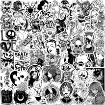 100pcs Horror  Gothic Vinyl Decorative Stickers for Laptop Water Bottle Luggage - £7.48 GBP