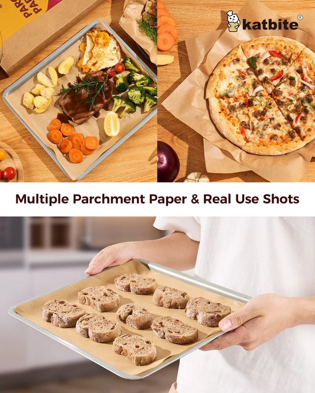 Heavy Duty Unbleached Parchment Paper for Baking, 12X16 Inch, 200 Pcs Item image 8