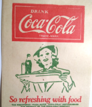 Coca-Cola Soda Bottle Dry Server Bag Lady With Coke Bottle Vintage UNUSE... - $17.99