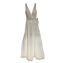 Say Yes To The Prom Womens Gown Off White Crystal Sequins Sleeveless Jrs 5/6 New - £60.74 GBP