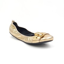 Marc Jacobs Dolly Buckle Women Ballet Flats Gold Leather - £34.72 GBP