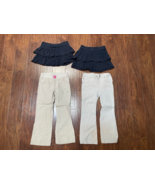 Gently Used Girl&#39;s sz 5/6 Khaki Beige Navy Blue 4 School Uniform pants s... - £13.87 GBP