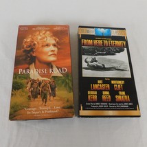 Lot of 2 World War II VHS From Here To Eternity 1953 BW 1989 Paradise Road 1997 - £6.27 GBP