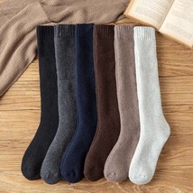 3 Pairs/Lot Winter Men&#39;s Wool Long Socks U.S. Size 6.5-12 Over Calf Mixed Colors - £23.88 GBP