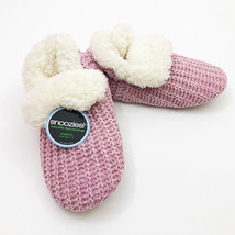 Snoozies Women&#39;s Chenille Bootie Pale Pink  Medium 7/8 - £11.86 GBP