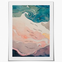 Abstract Inhale Exhale Canvas Wall Art Watercolor Therapy Office Aesthetic Room  - £24.39 GBP