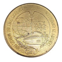 1962 Seattle World&#39;s Fair Century 21 Exposition Commemorative $1 Coin - £22.58 GBP