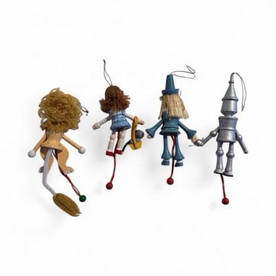 Wooden Wizard of Oz Pull String Christmas Ornaments Halloween Kurt Adler 1980s Item image 9