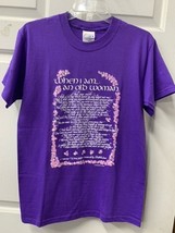 Elizabeth Lucas poem When I am old woman I will wear purple tshirt S, M,... - $215.97 MXN