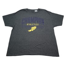 Champion Athletics Shirt Mens XL Gray Yellow Tee Short Sleeve T - $18.69