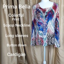 Prima  Bella Printed Sparkle Detail Cardigan Size M - £14.11 GBP