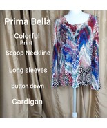 Prima  Bella Printed Sparkle Detail Cardigan Size M - £14.15 GBP