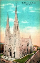 S.Patrick&#39;s Cathedral New York Ny Nyc Unp Non Usato DB Cartolina B2 - $4.05