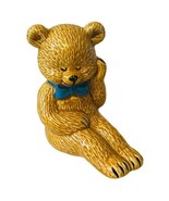 Danbury Mint Teddy Bear Figurine anthropomorphic fine bone china cub Bow... - £15.54 GBP