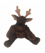 Hallmark Brown Reindeer Plush Bell 10&quot; Stuffed Animal Christmas Moose Gl... - £7.08 GBP