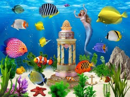 mermaid puzzle Sea underwater marine Jigsaw puzzle 500 pieces boardgame - £31.38 GBP