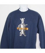 Vintage 90&#39;s Disney Store TIGGER Sweatshirt Crewneck Blue Men&#39;s Size Large - £28.98 GBP