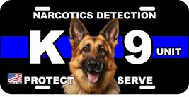 German Shepherd K9 K-9 Dog Police Narcotics Aluminum Metal License Plate - £10.27 GBP+