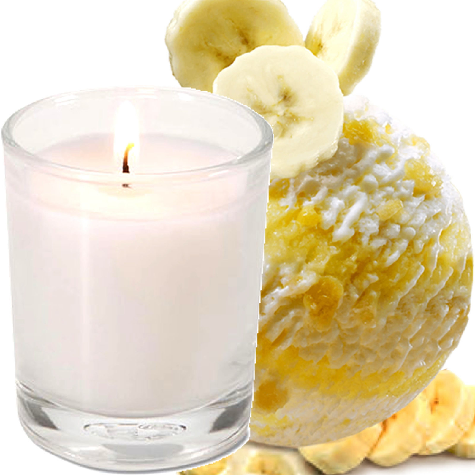 Banana Buttercream Scented Votive Candles Choose Your Colour Hand Poured Eco Soy
