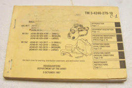 Vintage 1987 TM 3-4240-279-10 Operator&#39;s Manual For Mask Chemical/Biolog... - $595.35 MXN