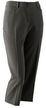 AB Studio Misses Gray Straight Leg Capri Career Work Slack Pants - $19.99