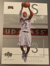2002 UD Glass  Allen Iverson #63 Philadelphia 76ers NBA Basketball - £3.13 GBP