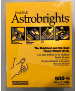 WAUSAU ASTROBRIGHTS SOLAR YELLOW PACK OF 500 HEAVY WEIGHT PAPER - $557.35 MXN