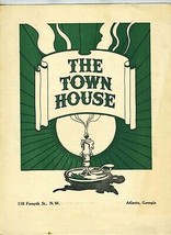 The Town House Restaurant Menu 110 Forsyth St NW Atlanta Georgia 1948 - $49.45