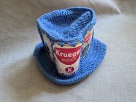 Vintage Blue Crocheted Budweiser Schlitz Schaefer Beer Can Knit Bucket P... - $461.63 MXN