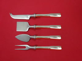 Colonial Theme by Lunt Sterling Silver Cheese Serving Set 4 Piece HHWS  Custom - £233.78 GBP