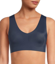 Van Winkle &amp; Co Size Med Bonded V Neck Wireless Bralette Mood Indigo NWT - £17.88 GBP