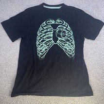 Old Navy Boys Black Baseball Skeleton Ribs Graphic T Shirt Youth XL (14-16) - £12.04 GBP