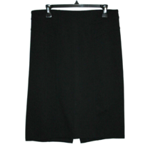 New York and Company Womens Size 8 Skirt Pencil Black Stretch Back Split... - £10.21 GBP