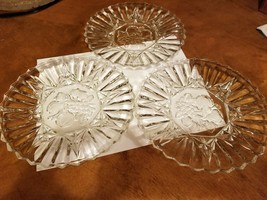 Vintage Federal Clear Pressed Glass Pioneer Pattern Fruit 8&quot; Plate - £11.79 GBP