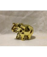 Vintage Elephant Figurine Glass Figure Painted Gold Japan - £4.28 GBP