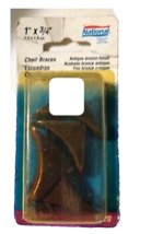 National Hardware N176-347 Chair Brace 1&#39;&#39; L x 3/4&#39;&#39; W Steel Antique Bro... - $7.90