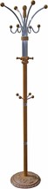 Ore International Six Foot Wood And Chrome Coat Rack, Oak - $115.99