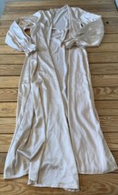 Nina Descriquets Women’s Satin Tie Robe Size M Cream Sf4 - £30.23 GBP