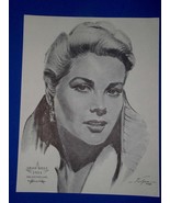 Grace Kelly Academy Award Oscar Portrait Print Vintage 1962 Volpe Countr... - $227.89 MXN