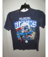 2014 Marvel NBA Philadelphia SIXERS-Captain America T-Shirt-Childs Size 7-8 - $27.28 CAD